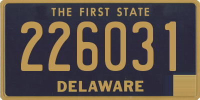 DE license plate 226031