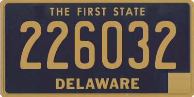 DE license plate 226032