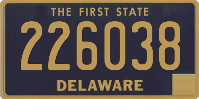 DE license plate 226038