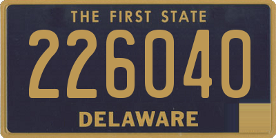 DE license plate 226040