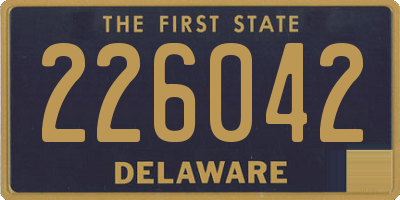 DE license plate 226042