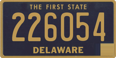 DE license plate 226054