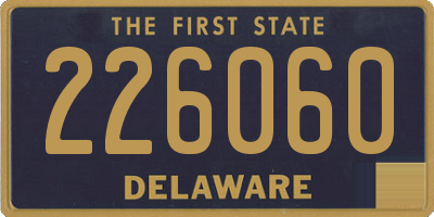 DE license plate 226060