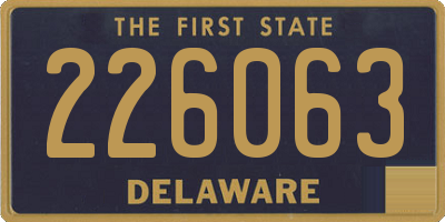 DE license plate 226063