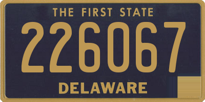 DE license plate 226067