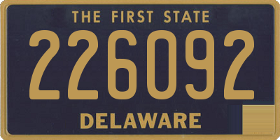 DE license plate 226092