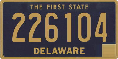 DE license plate 226104