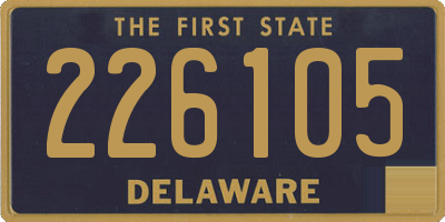 DE license plate 226105