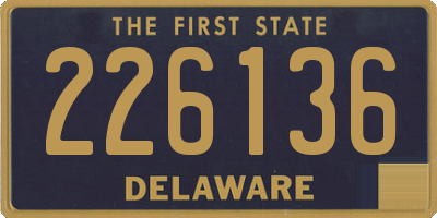 DE license plate 226136