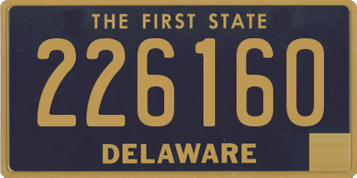 DE license plate 226160