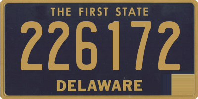 DE license plate 226172