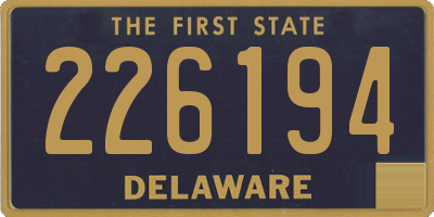 DE license plate 226194