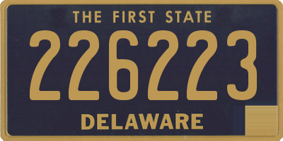 DE license plate 226223