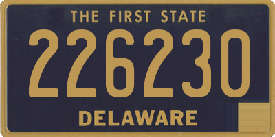 DE license plate 226230