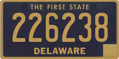 DE license plate 226238