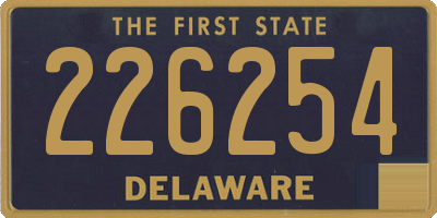 DE license plate 226254