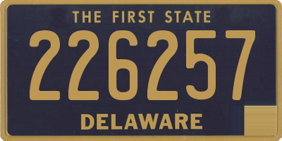 DE license plate 226257