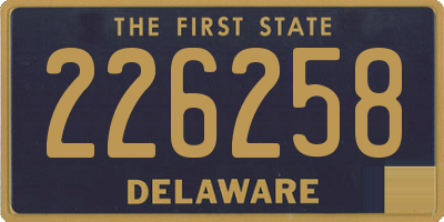 DE license plate 226258
