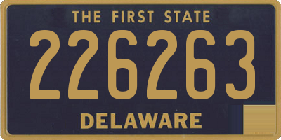 DE license plate 226263