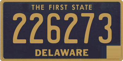 DE license plate 226273