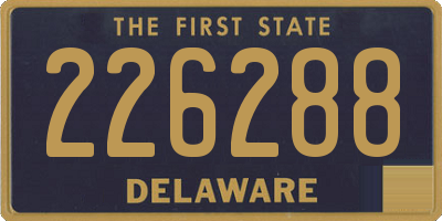 DE license plate 226288