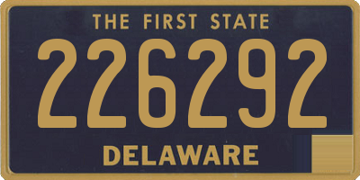 DE license plate 226292