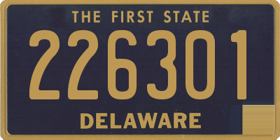 DE license plate 226301