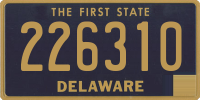 DE license plate 226310
