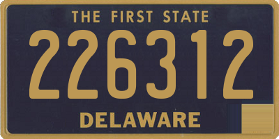 DE license plate 226312