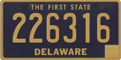 DE license plate 226316