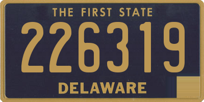 DE license plate 226319