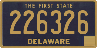DE license plate 226326
