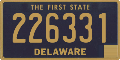 DE license plate 226331