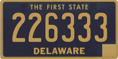 DE license plate 226333