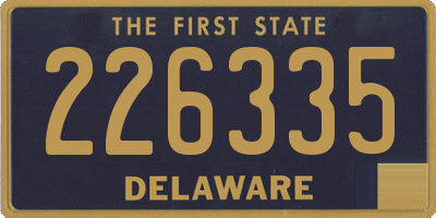 DE license plate 226335