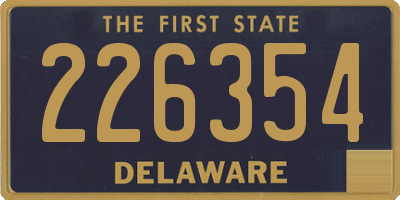 DE license plate 226354