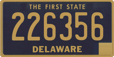 DE license plate 226356