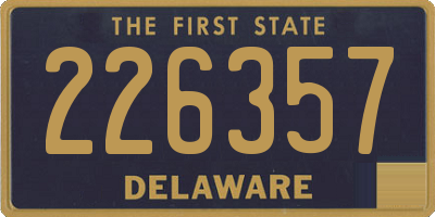 DE license plate 226357