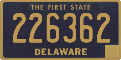 DE license plate 226362