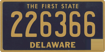 DE license plate 226366