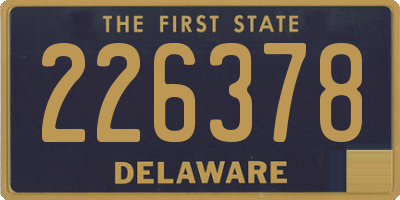 DE license plate 226378