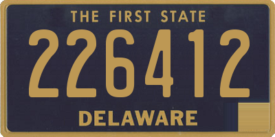 DE license plate 226412