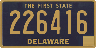 DE license plate 226416