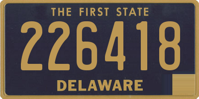 DE license plate 226418