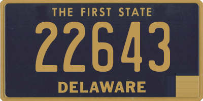 DE license plate 22643