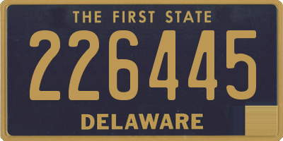 DE license plate 226445