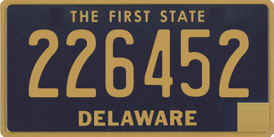 DE license plate 226452