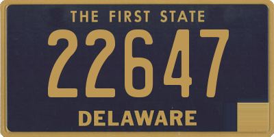 DE license plate 22647