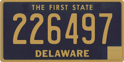 DE license plate 226497