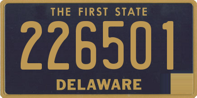 DE license plate 226501